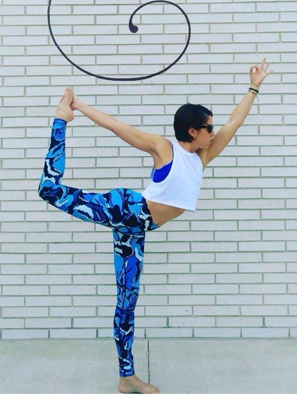 lululemon athletica Blue & Black Swirl High-Rise Leggings